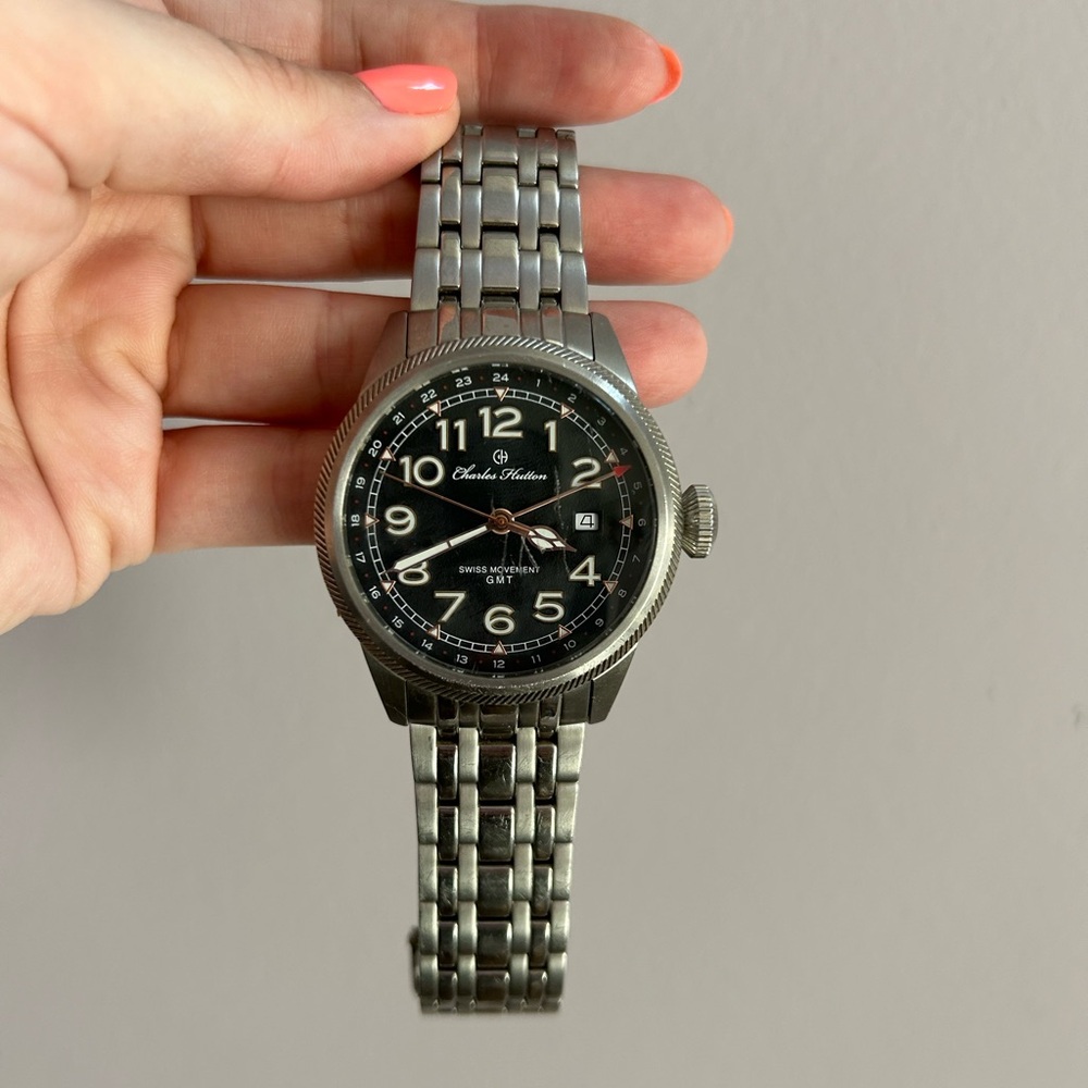 Charles Hutton Watch with Black Dial